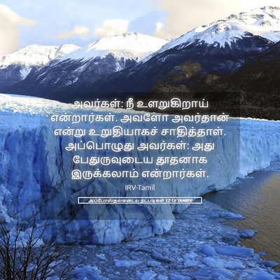 Picture 05 - அப்போஸ்தலருடைய நடபடிகள் 12:15 TAMIRV - அவர்கள்: நீ - Bible Verse Picture