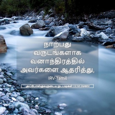 Picture 05 - அப்போஸ்தலருடைய நடபடிகள் 13:18 TAMIRV - நாற்பது - Bible Verse Picture
