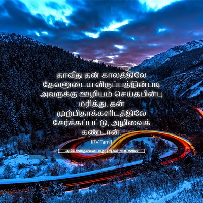 Picture 05 - அப்போஸ்தலருடைய நடபடிகள் 13:36 TAMIRV - தாவீது தன் - Bible Verse Picture