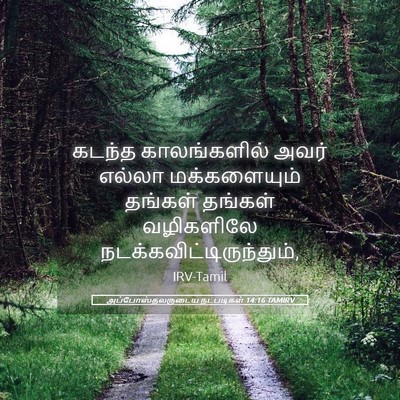 Picture 05 - அப்போஸ்தலருடைய நடபடிகள் 14:16 TAMIRV - கடந்த காலங்களில் - Bible Verse Picture