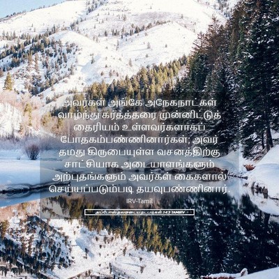 Picture 05 - அப்போஸ்தலருடைய நடபடிகள் 14:3 TAMIRV - அவர்கள் அங்கே - Bible Verse Picture