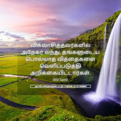Picture 05 - அப்போஸ்தலருடைய நடபடிகள் 19:18 TAMIRV -  - Bible Verse Picture