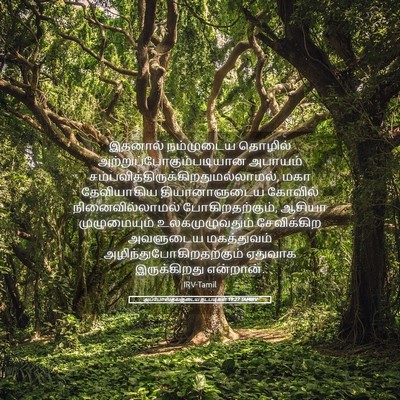Picture 05 - அப்போஸ்தலருடைய நடபடிகள் 19:27 TAMIRV - இதனால் நம்முடைய - Bible Verse Picture