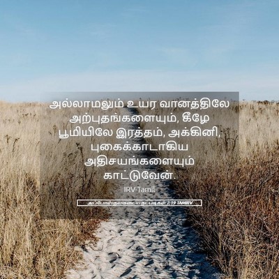Picture 05 - அப்போஸ்தலருடைய நடபடிகள் 2:19 TAMIRV - அல்லாமலும் உயர - Bible Verse Picture