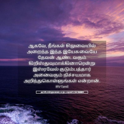 Picture 05 - அப்போஸ்தலருடைய நடபடிகள் 2:36 TAMIRV - ஆகவே, நீங்கள் - Bible Verse Picture