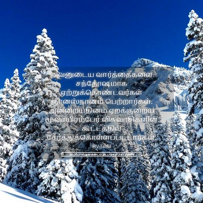 Picture 05 - அப்போஸ்தலருடைய நடபடிகள் 2:41 TAMIRV - அவனுடைய - Bible Verse Picture