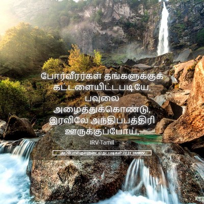 Picture 05 - அப்போஸ்தலருடைய நடபடிகள் 23:31 TAMIRV - போர்வீரர்கள் - Bible Verse Picture