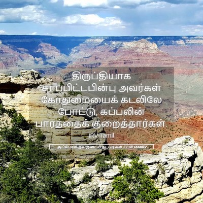 Picture 05 - அப்போஸ்தலருடைய நடபடிகள் 27:38 TAMIRV - திருப்தியாக - Bible Verse Picture