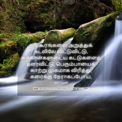 Picture 05 - அப்போஸ்தலருடைய நடபடிகள் 27:40 TAMIRV - நங்கூரங்களை - Bible Verse Picture