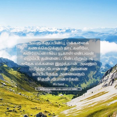 Picture 05 - அப்போஸ்தலருடைய நடபடிகள் 5:37 TAMIRV - அவனுக்குப்பின்பு, - Bible Verse Picture