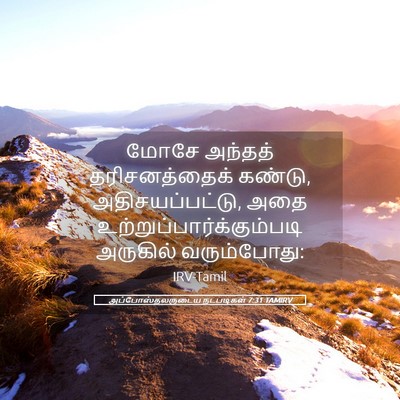 Picture 05 - அப்போஸ்தலருடைய நடபடிகள் 7:31 TAMIRV - மோசே அந்தத் - Bible Verse Picture