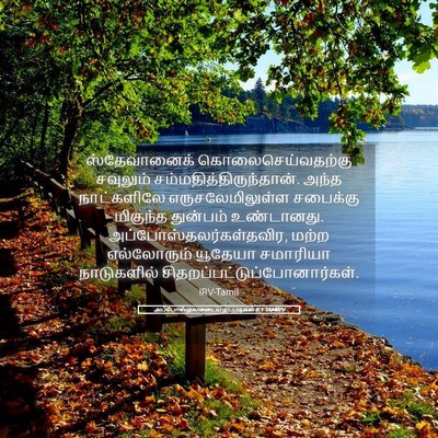 Picture 05 - அப்போஸ்தலருடைய நடபடிகள் 8:1 TAMIRV - ஸ்தேவானைக் - Bible Verse Picture