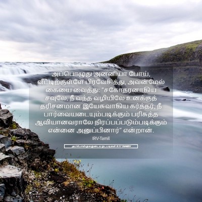 Picture 05 - அப்போஸ்தலருடைய நடபடிகள் 9:17 TAMIRV - அப்பொழுது அனனியா - Bible Verse Picture