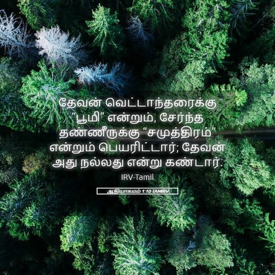 Picture 05 - ஆதியாகமம் 1:10 TAMIRV - தேவன் - Bible Verse Picture