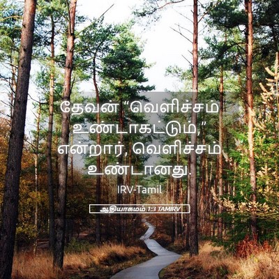 Picture 05 - ஆதியாகமம் 1:3 TAMIRV - தேவன் “வெளிச்சம் - Bible Verse Picture