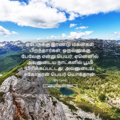 Picture 05 - ஆதியாகமம் 10:25 TAMIRV - ஏபேருக்கு இரண்டு - Bible Verse Picture