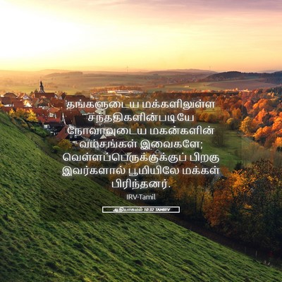 Picture 05 - ஆதியாகமம் 10:32 TAMIRV - தங்களுடைய - Bible Verse Picture