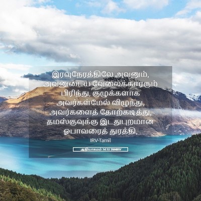 Picture 05 - ஆதியாகமம் 14:15 TAMIRV - இரவுநேரத்திலே - Bible Verse Picture