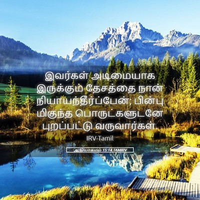 Picture 05 - ஆதியாகமம் 15:14 TAMIRV - இவர்கள் அடிமையாக - Bible Verse Picture