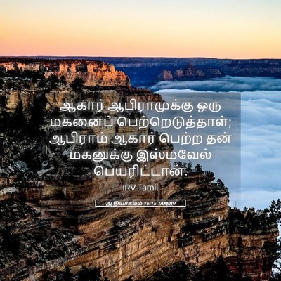Picture 05 - ஆதியாகமம் 16:15 TAMIRV - ஆகார் ஆபிராமுக்கு - Bible Verse Picture