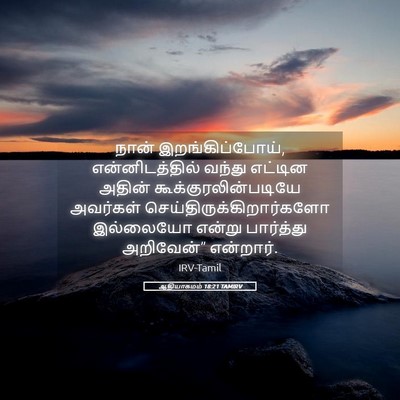 Picture 05 - ஆதியாகமம் 18:21 TAMIRV - நான் - Bible Verse Picture