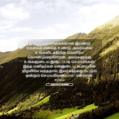 Picture 05 - ஆதியாகமம் 19:8 TAMIRV - இதோ, கன்னிகைகளான - Bible Verse Picture