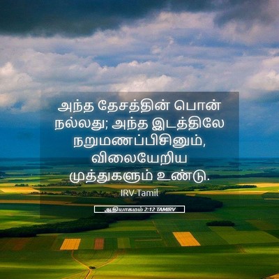 Picture 05 - ஆதியாகமம் 2:12 TAMIRV - அந்த தேசத்தின் - Bible Verse Picture