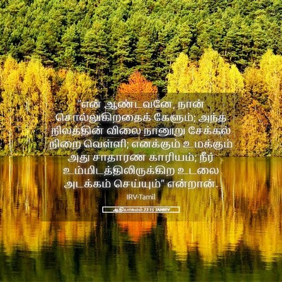 Picture 05 - ஆதியாகமம் 23:15 TAMIRV - “என் ஆண்டவனே, நான் - Bible Verse Picture
