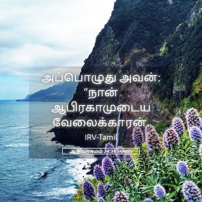Picture 05 - ஆதியாகமம் 24:34 TAMIRV - அப்பொழுது அவன்: - Bible Verse Picture