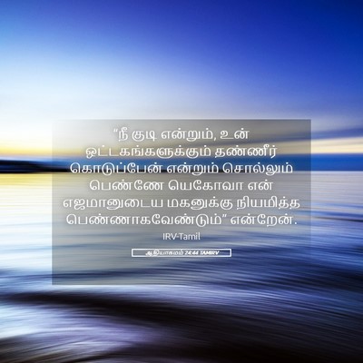 Picture 05 - ஆதியாகமம் 24:44 TAMIRV - “நீ குடி என்றும், - Bible Verse Picture