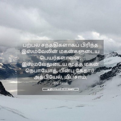 Picture 05 - ஆதியாகமம் 25:13 TAMIRV - பற்பல - Bible Verse Picture