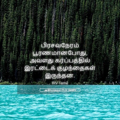 Picture 05 - ஆதியாகமம் 25:24 TAMIRV - பிரசவநேரம் - Bible Verse Picture