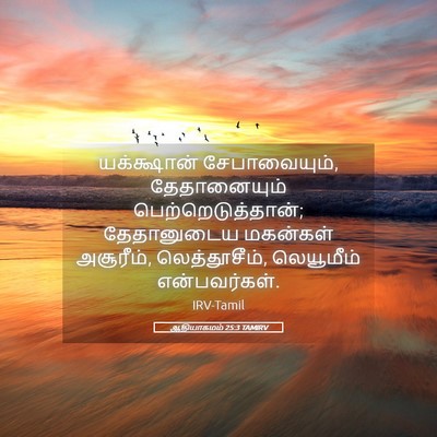 Picture 05 - ஆதியாகமம் 25:3 TAMIRV - யக்க்ஷான் - Bible Verse Picture