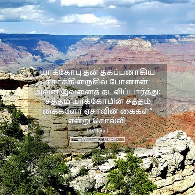 Picture 05 - ஆதியாகமம் 27:22 TAMIRV - யாக்கோபு தன் - Bible Verse Picture