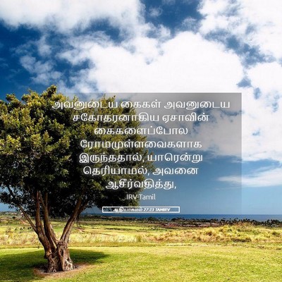 Picture 05 - ஆதியாகமம் 27:23 TAMIRV - அவனுடைய கைகள் - Bible Verse Picture