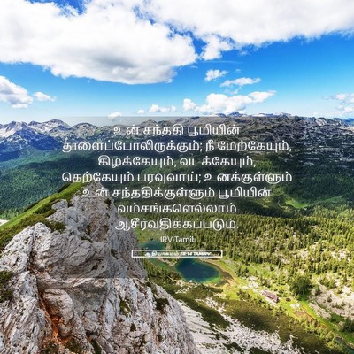 Picture 05 - ஆதியாகமம் 28:14 TAMIRV - உன் சந்ததி - Bible Verse Picture