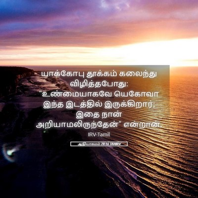 Picture 05 - ஆதியாகமம் 28:16 TAMIRV - யாக்கோபு தூக்கம் - Bible Verse Picture