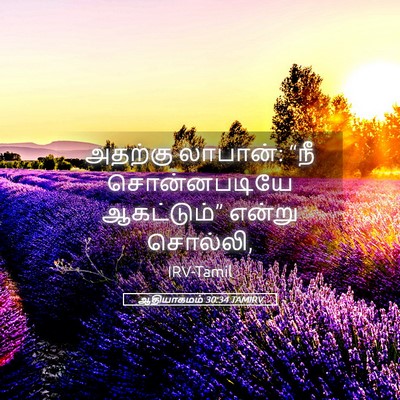 Picture 05 - ஆதியாகமம் 30:34 TAMIRV - அதற்கு லாபான்: “நீ - Bible Verse Picture