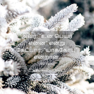 Picture 05 - ஆதியாகமம் 32:27 TAMIRV - அவர்: “உன் பெயர் - Bible Verse Picture