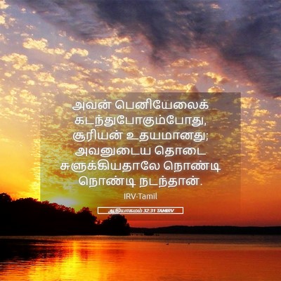 Picture 05 - ஆதியாகமம் 32:31 TAMIRV - அவன் பெனியேலைக் - Bible Verse Picture