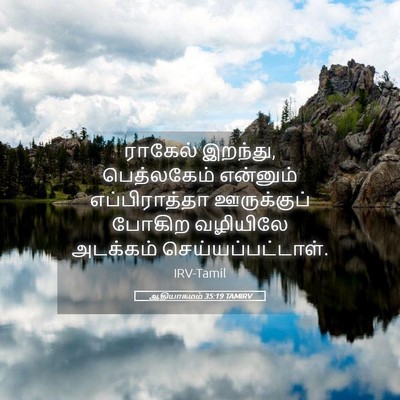 Picture 05 - ஆதியாகமம் 35:19 TAMIRV - ராகேல் இறந்து, - Bible Verse Picture