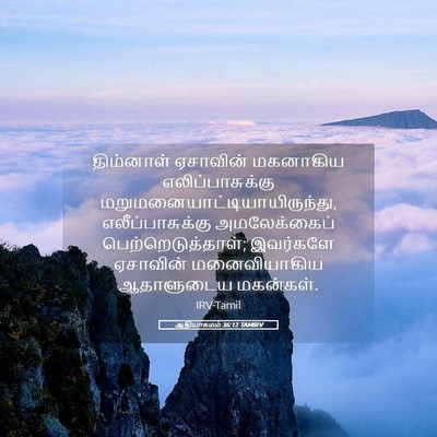 Picture 05 - ஆதியாகமம் 36:12 TAMIRV - திம்னாள் ஏசாவின் - Bible Verse Picture