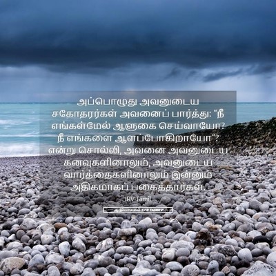 Picture 05 - ஆதியாகமம் 37:8 TAMIRV - அப்பொழுது அவனுடைய - Bible Verse Picture