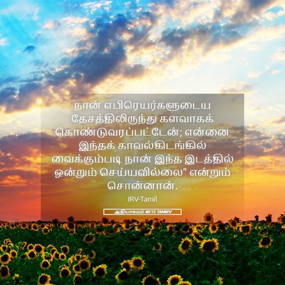 Picture 05 - ஆதியாகமம் 40:15 TAMIRV - நான் - Bible Verse Picture