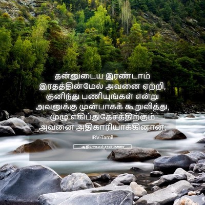 Picture 05 - ஆதியாகமம் 41:43 TAMIRV - தன்னுடைய இரண்டாம் - Bible Verse Picture