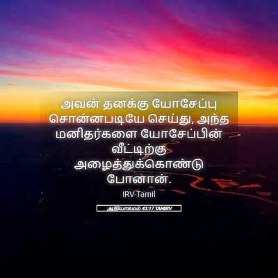 Picture 05 - ஆதியாகமம் 43:17 TAMIRV - அவன் தனக்கு - Bible Verse Picture