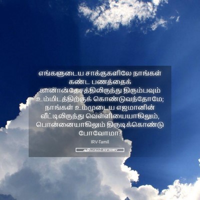 Picture 05 - ஆதியாகமம் 44:8 TAMIRV - எங்களுடைய - Bible Verse Picture