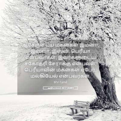 Picture 05 - ஆதியாகமம் 46:17 TAMIRV - ஆசேருடைய மகன்கள் - Bible Verse Picture