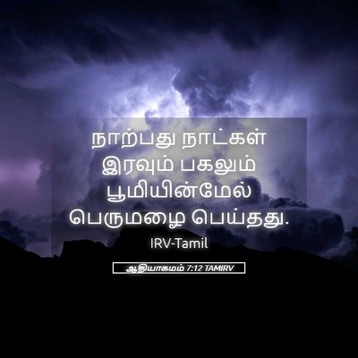 Picture 05 - ஆதியாகமம் 7:12 TAMIRV - நாற்பது நாட்கள் - Bible Verse Picture