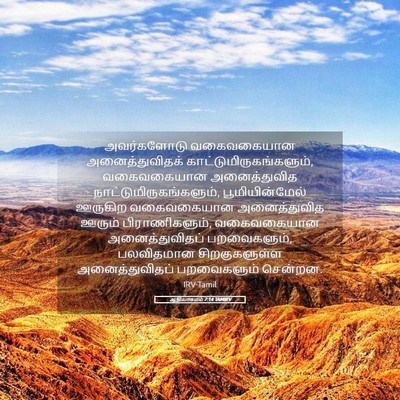 Picture 05 - ஆதியாகமம் 7:14 TAMIRV - அவர்களோடு - Bible Verse Picture